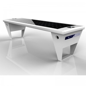 Solar Powered Outdoor Street Bench Phone Charging WiFi and Bluetooth Available