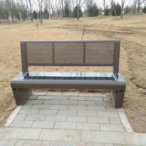 Solar Park Bench Public Street Seats with Wireless Charging