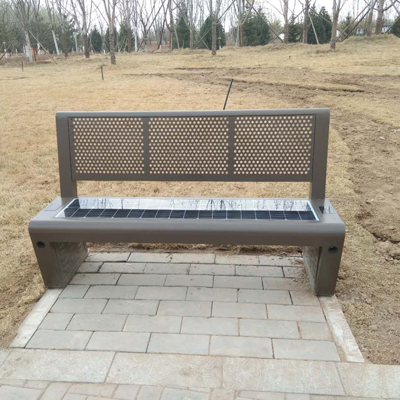 Solar Park Bench Public Street Seats with Wireless Charging