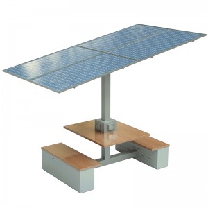 Solar Charging Table Campus Work Stations Sustainable Energy Productivity