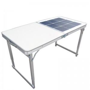 Portable Folding Solar Table for Charging deal for Outdoor Camping Kitchen Collapsible Work Top Table