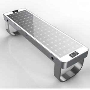 2019 Newest Design Smart Urban Outdoor Solar Metal Charger Bench for Mobile Phone
