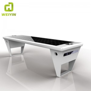 Smart Solar Powered Outdoor Street Furniture Bench for Mobile Phone Charging