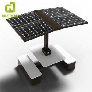 Outdoor Park Communities and Hotels Smart Solar Power Charging Station for Phone Charger and AC grid