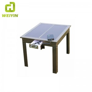 Smart Solar Powered Phone Charging Iron Table for Outdoor Use
