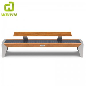 Customized Style Smart Solar Panle Public Leisure Bench for Outdoor Park Cell Phone Charging