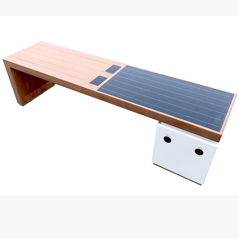 Solar Powered Phone Charging WiFi Access Outdoor Furniture Smart Bench