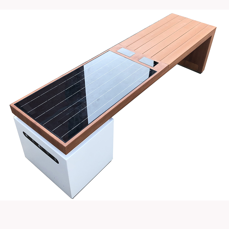 Solar Powered Phone Charging WiFi Access Outdoor Furniture Smart Bench