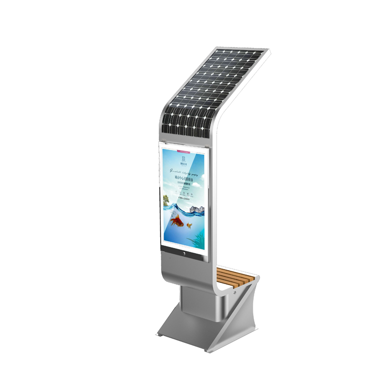 Solar Power Advertising Equipment Big Display Light Box Phone Charging Smart Outdoor Furniture