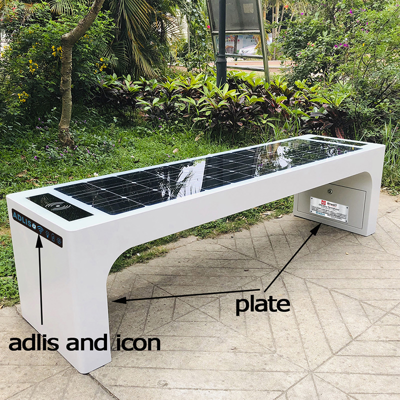High Quality Solar Panel Wireless Charger Smart Bench For Mobile Devices