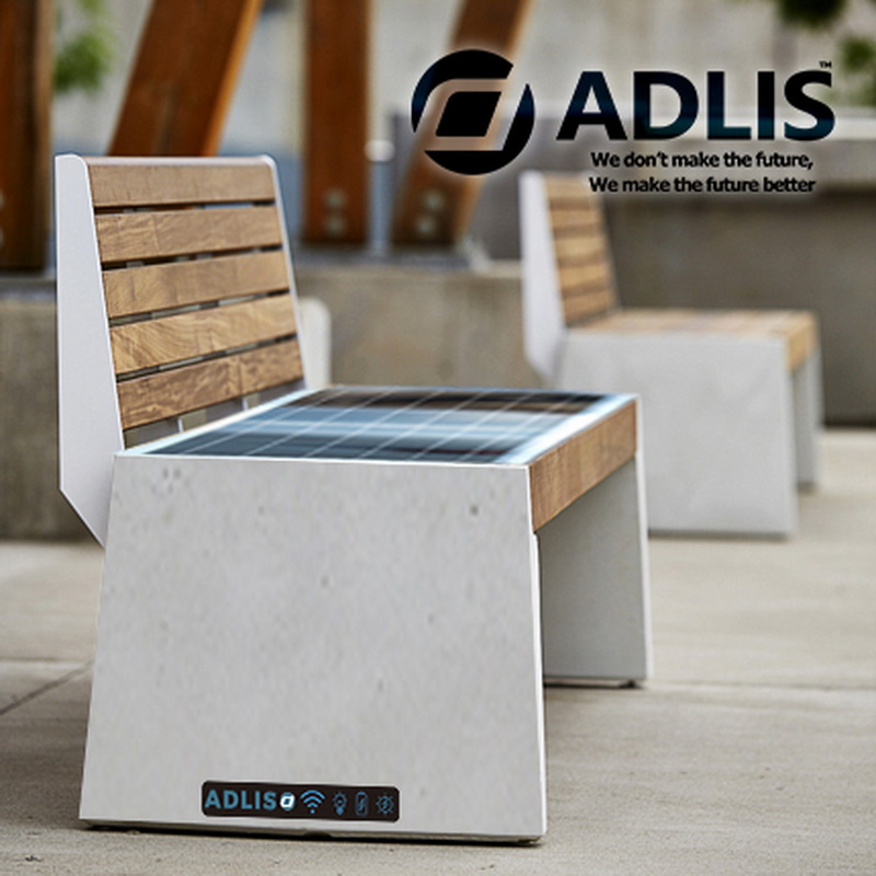 USB Charging Smart Wifi Newest Design Smart Garden Bench With Solar