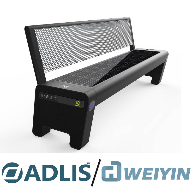 High Quality Material Easy Installation Free Maintenance Smart Benches With Solar
